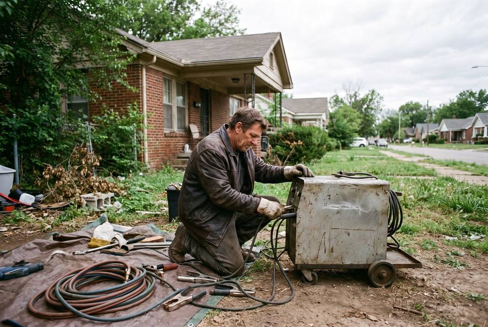 Setting up welding rig